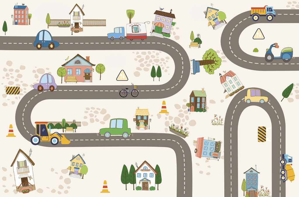 Map of a town Map of a town