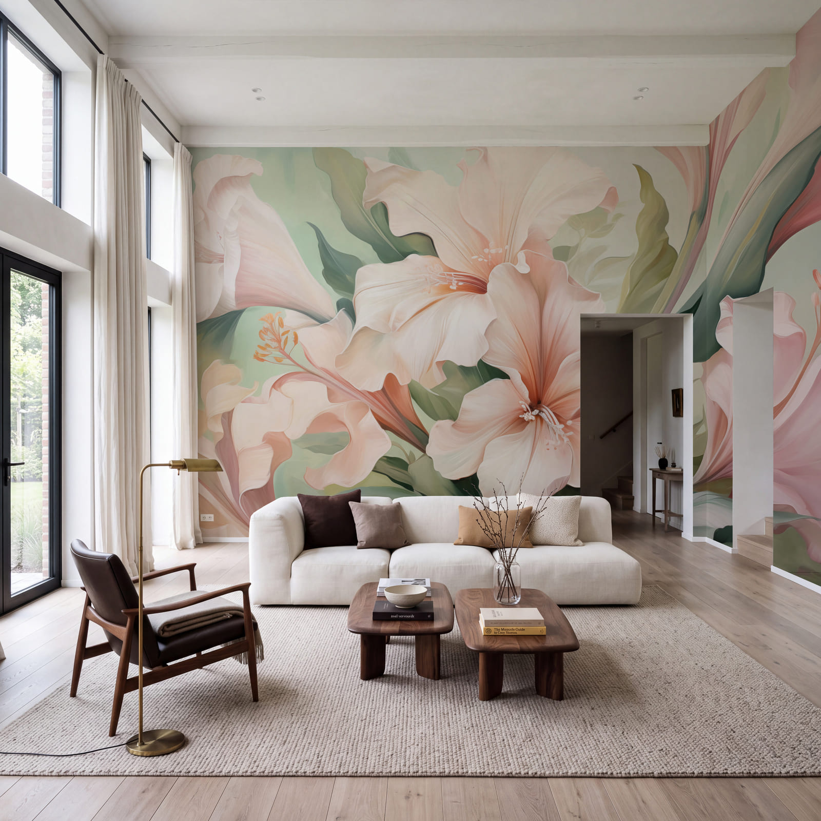 Delicate blooms in soft hues