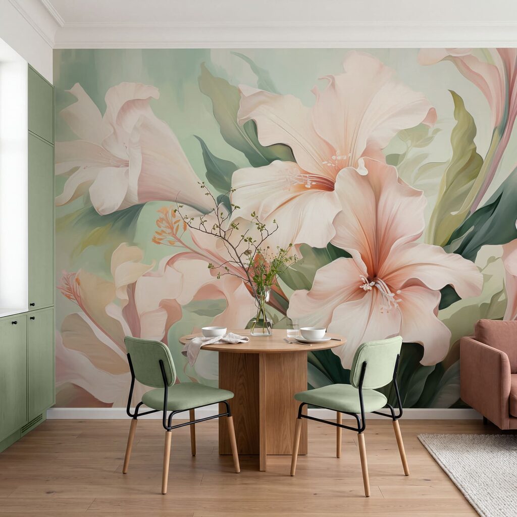 Delicate blooms in soft hues