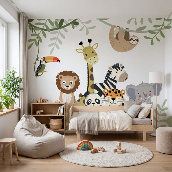 Group of animals in the jungle
