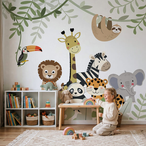 Group of animals in the jungle