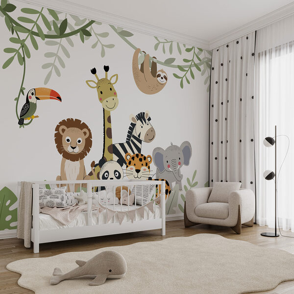 Group of animals in the jungle