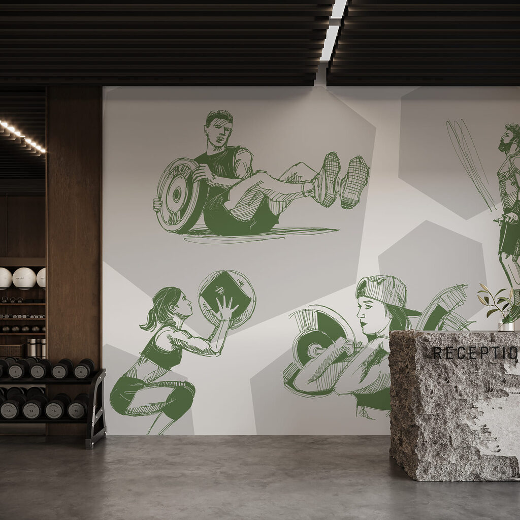 Collage of images of a man and a woman doing squats