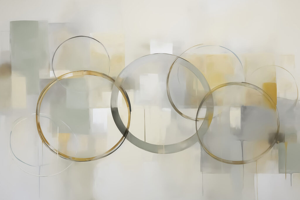 Group of circles in a line