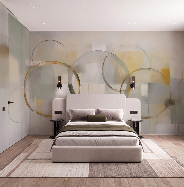 Group of circles in a line
