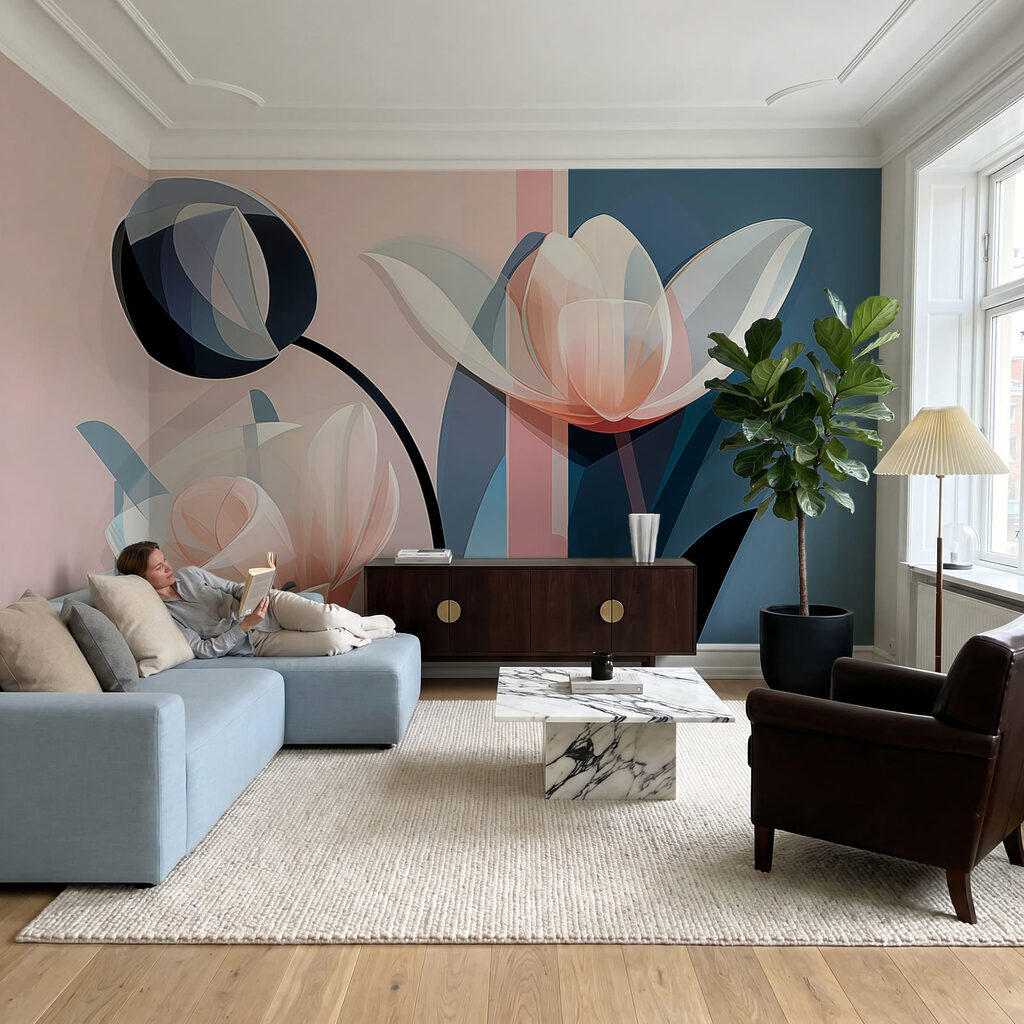 Delicate blooms in soft pastels