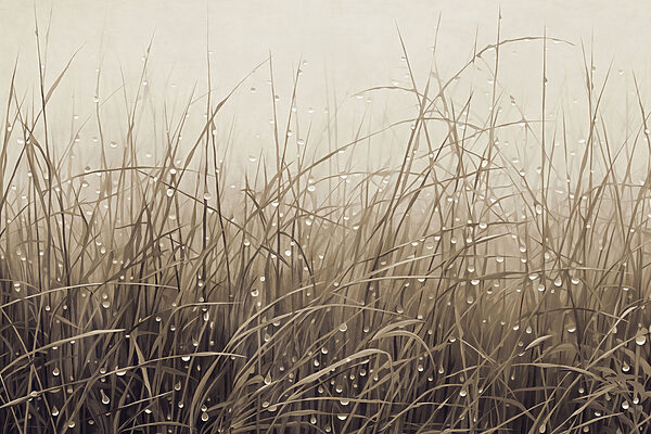 Gentle raindrops on soft grass Gentle raindrops on soft grass