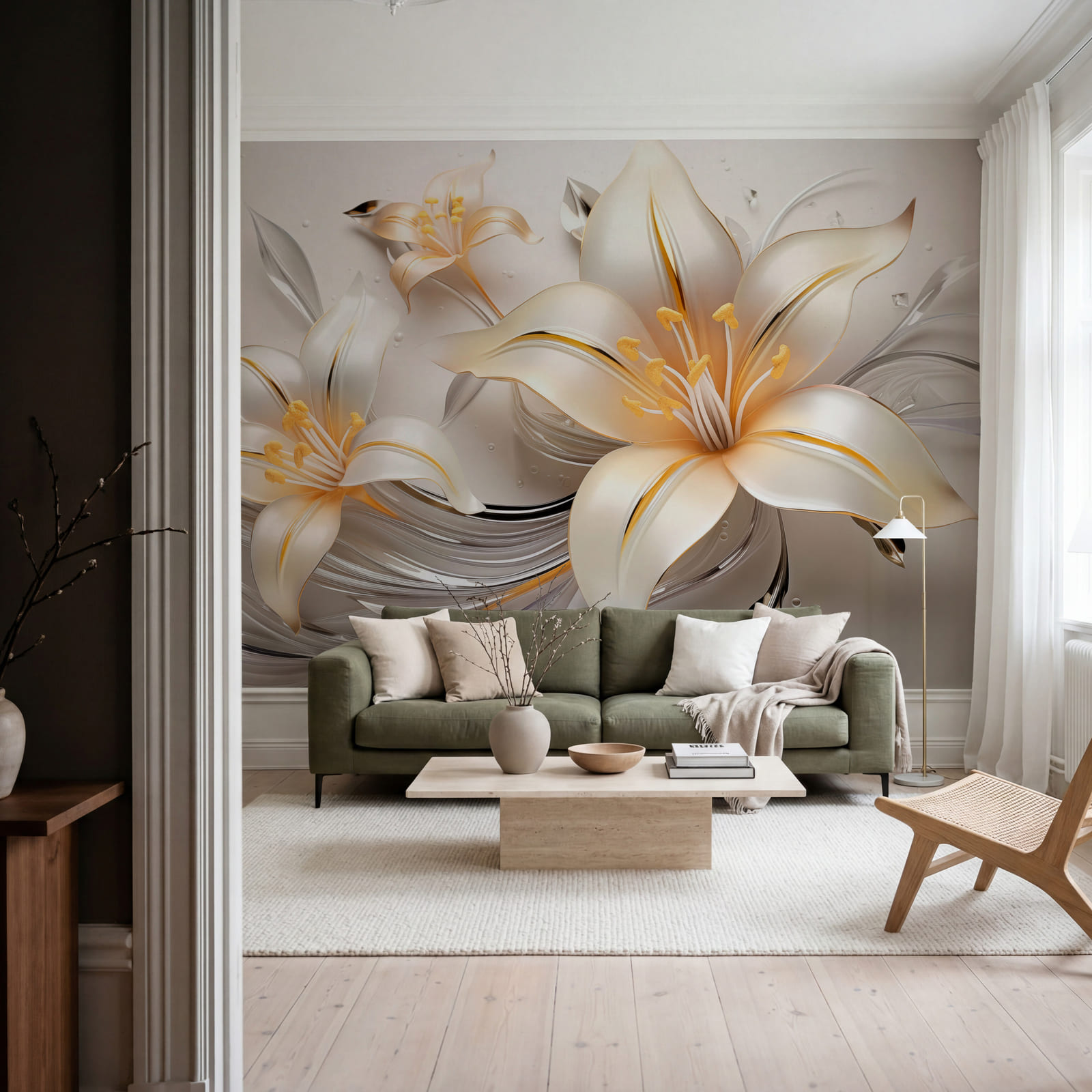 Delicate blooms in soft hues