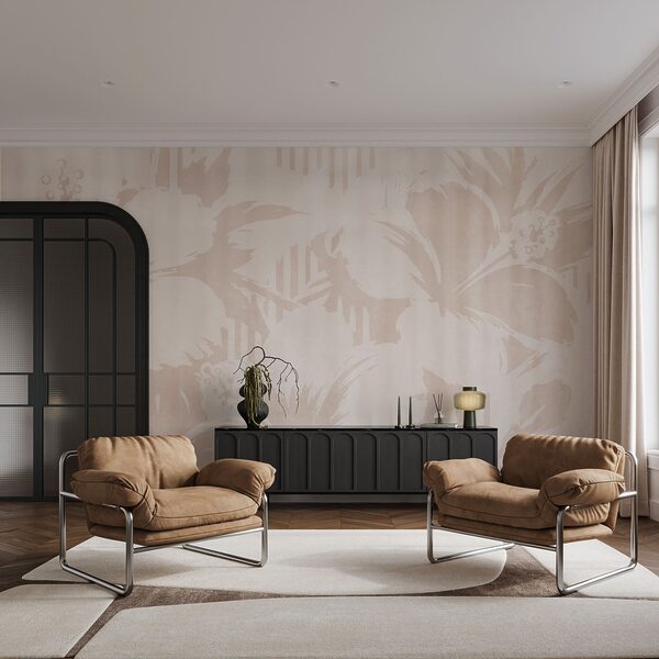 Pink and white floral pattern