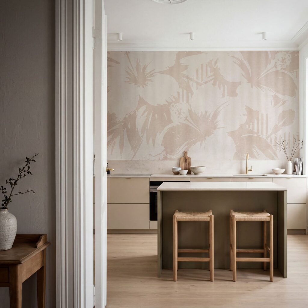 Pink and white floral pattern
