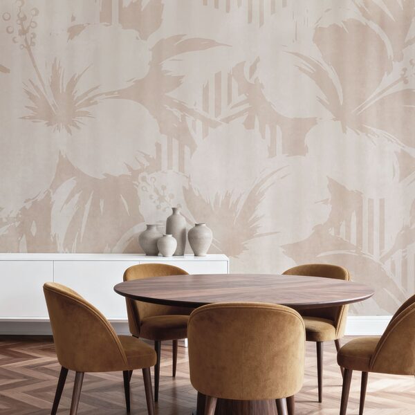 Pink and white floral pattern