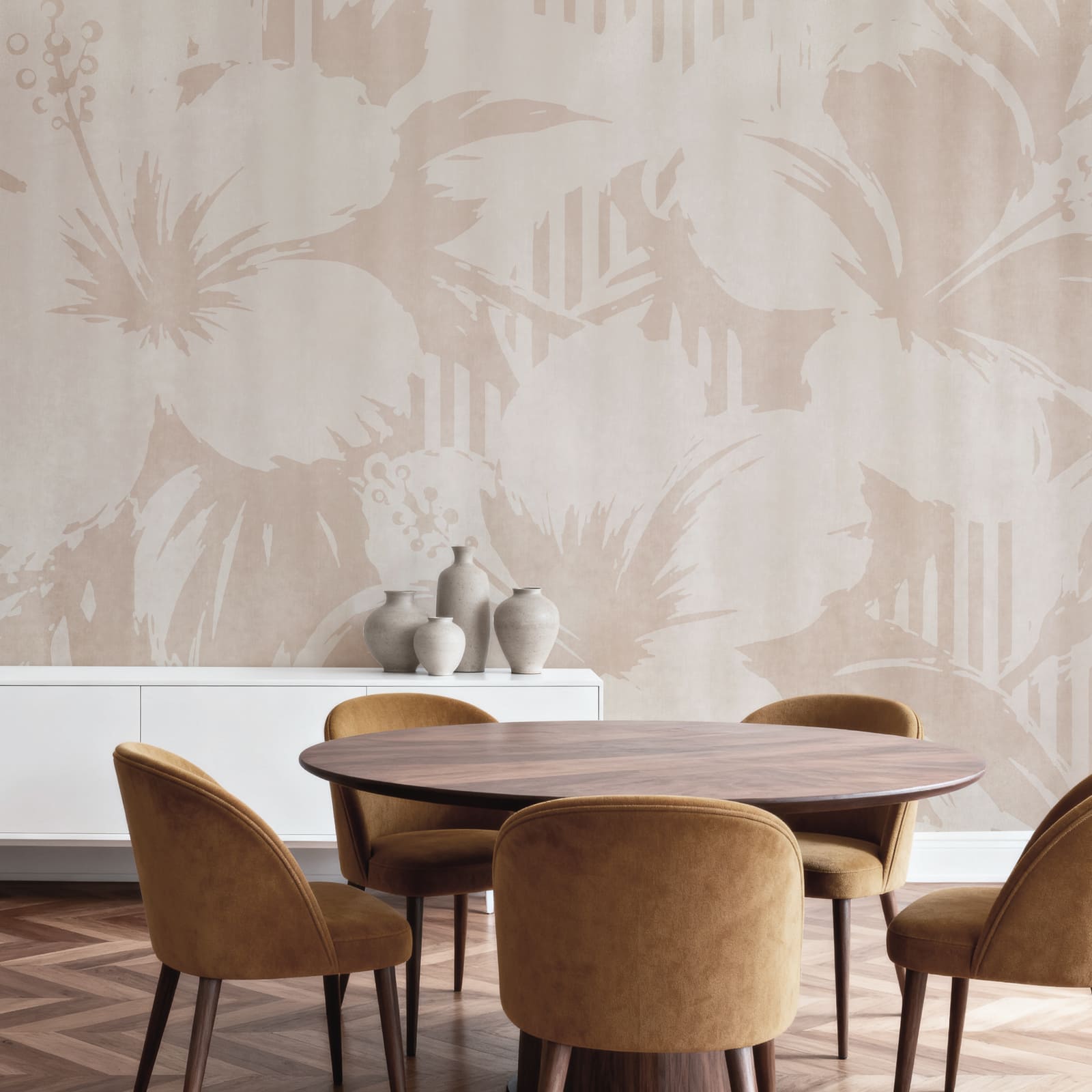 Pink and white floral pattern
