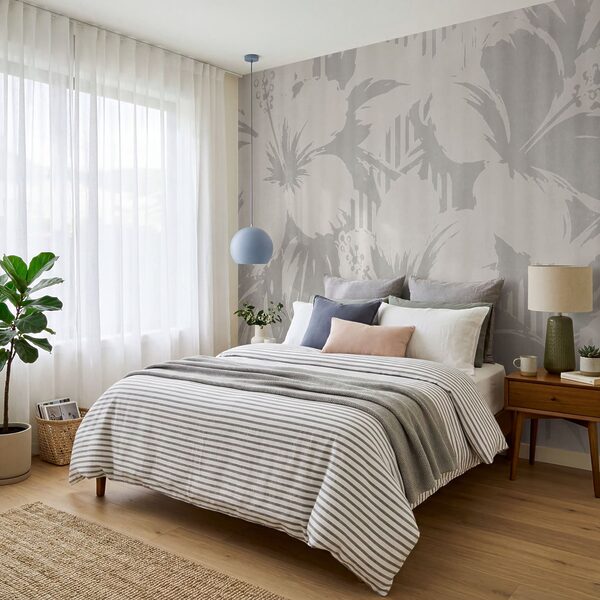 White and grey floral pattern White and grey floral pattern
