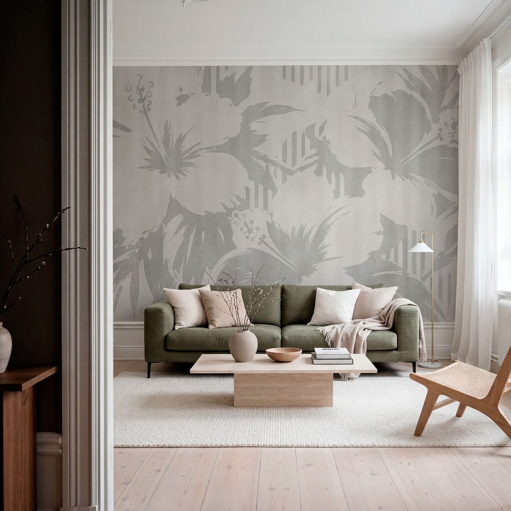 White and grey floral pattern White and grey floral pattern