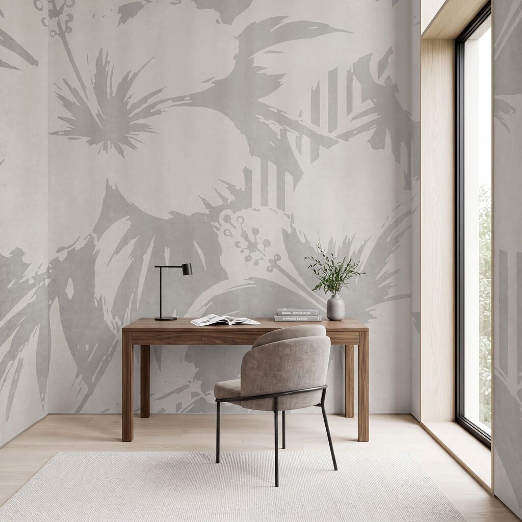 White and grey floral pattern White and grey floral pattern