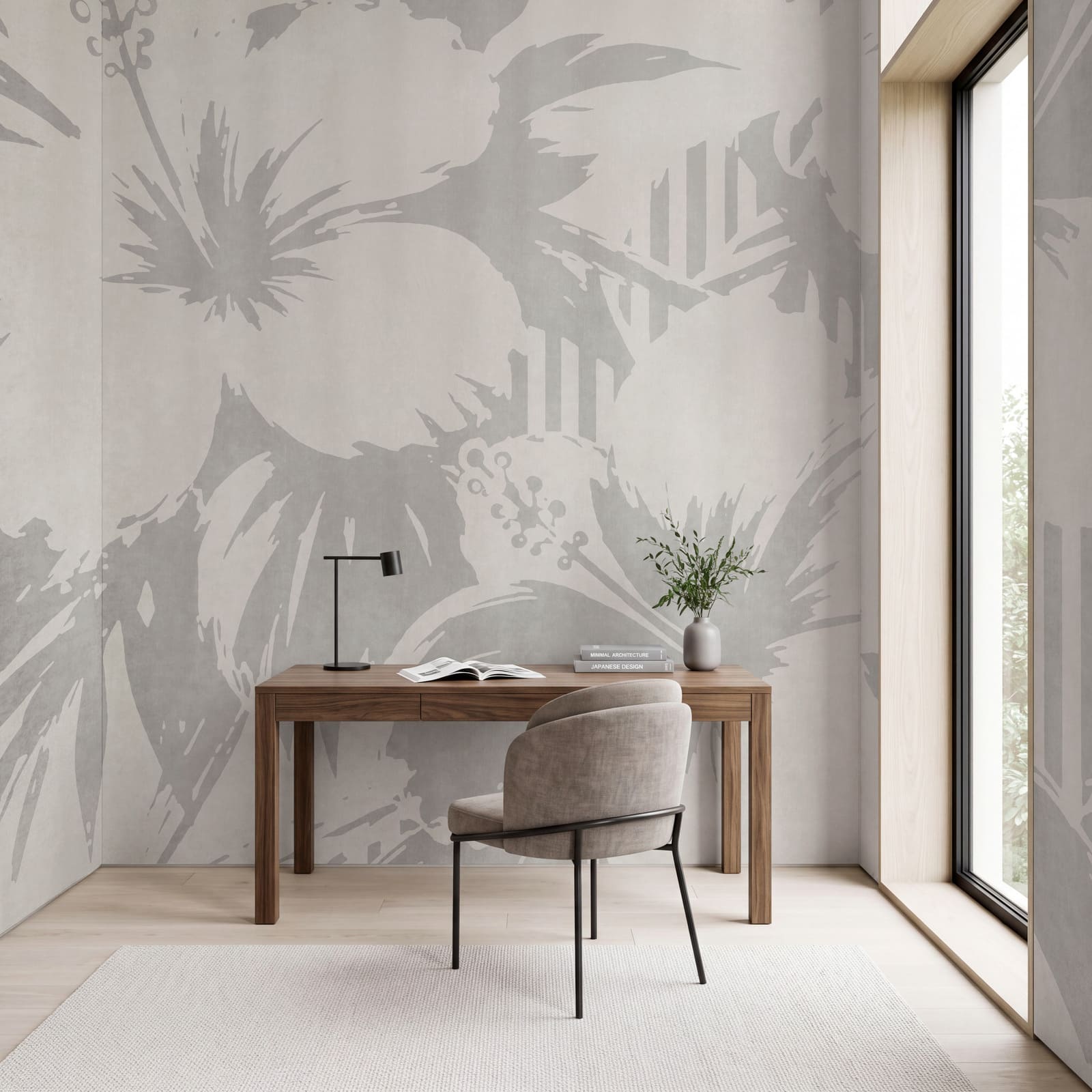 White and grey floral pattern White and grey floral pattern