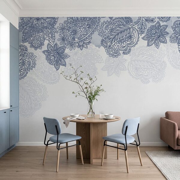 Blue and white floral border Blue and white floral border