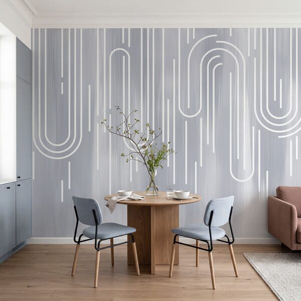 White lines on a gray background