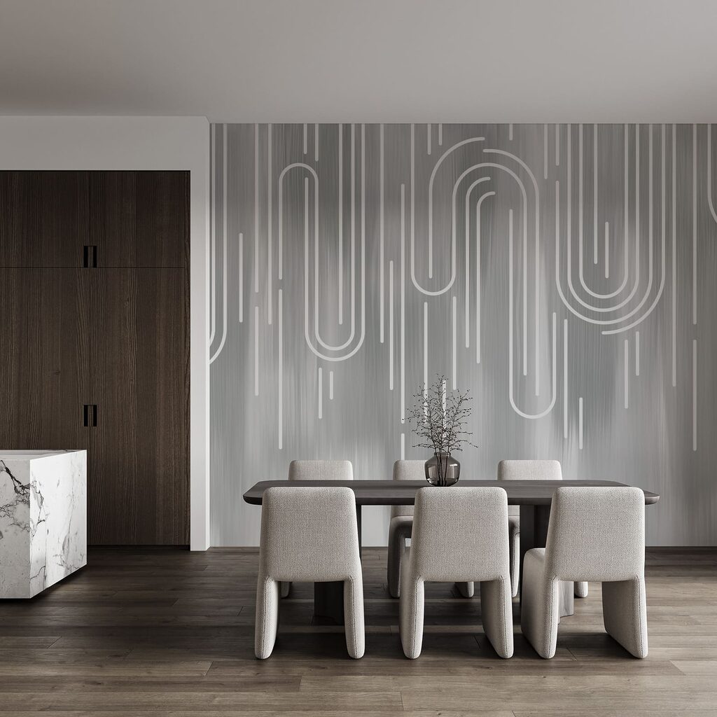 White lines on a gray background
