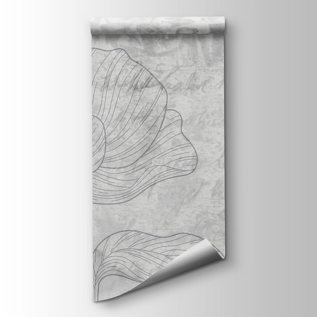 Grey and white floral pattern