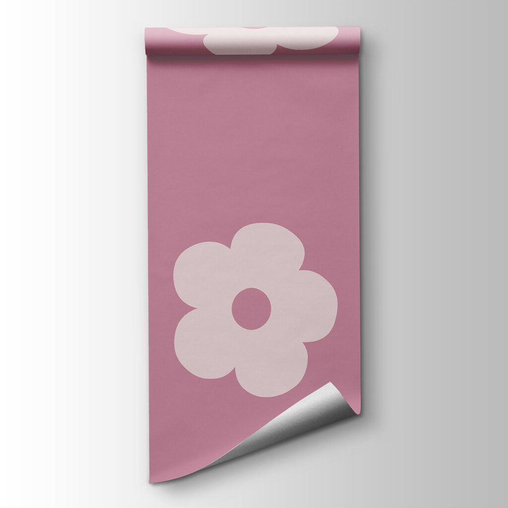 Pink and white flower pattern