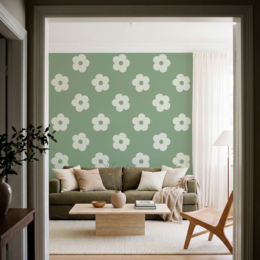 Pattern of white flowers