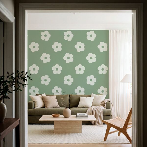 Pattern of white flowers