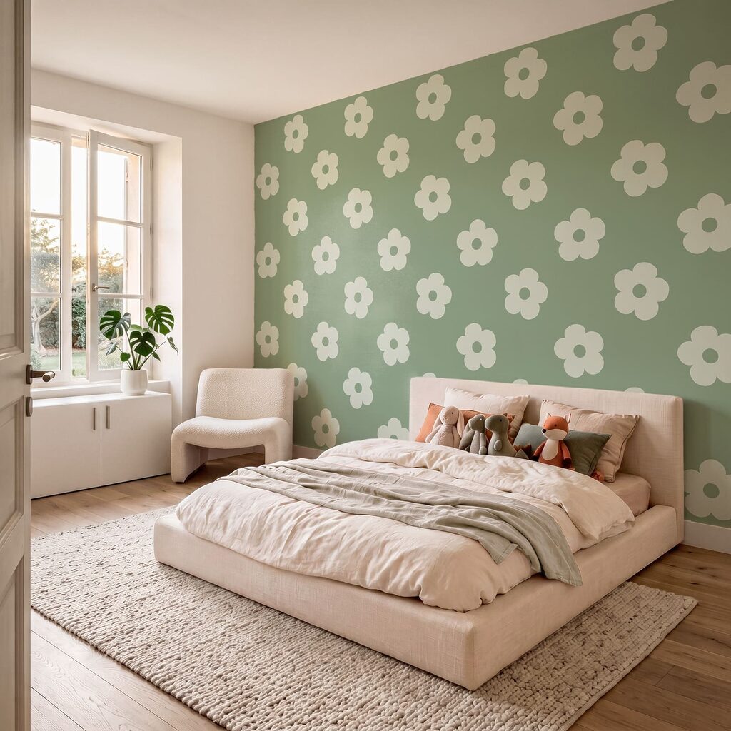 Pattern of white flowers