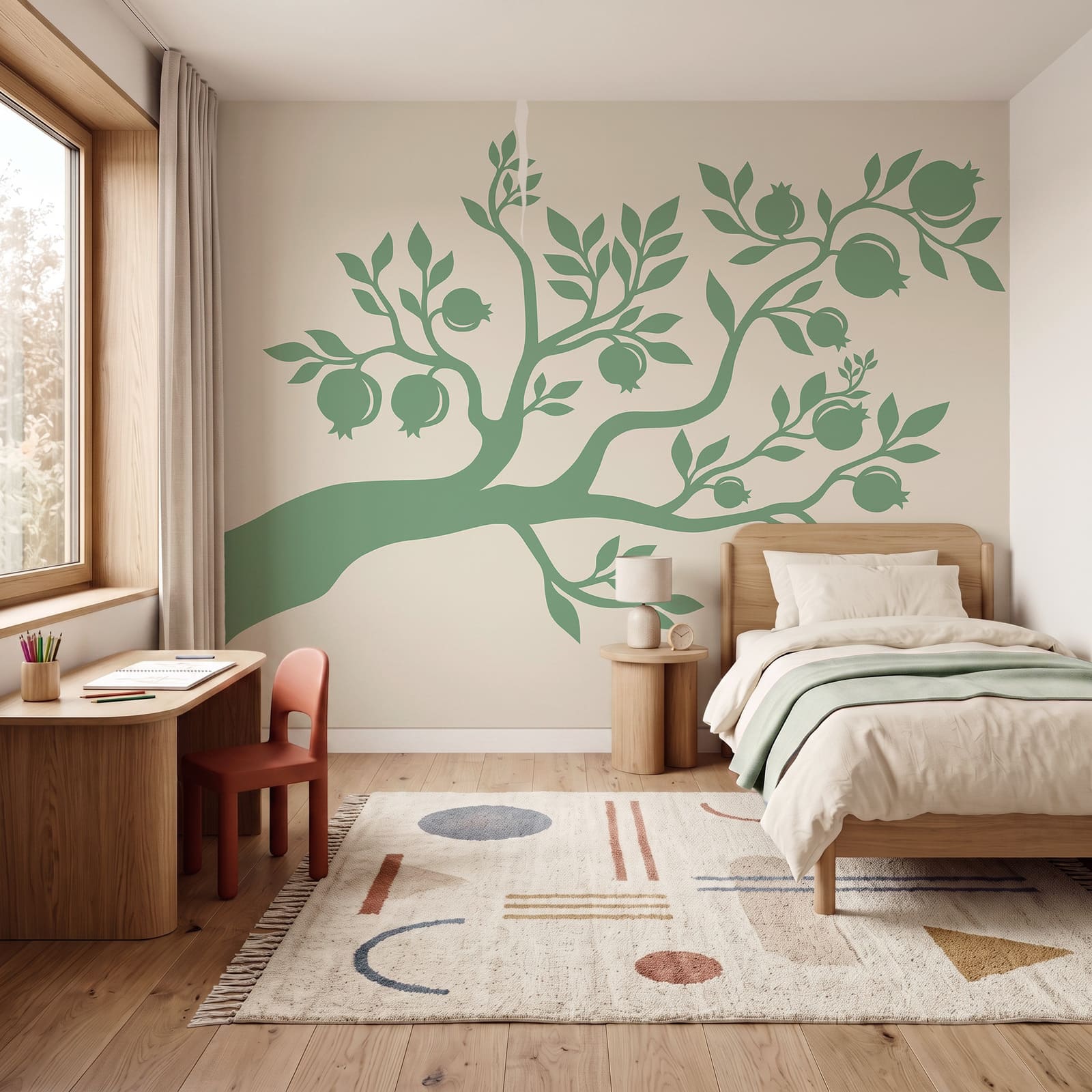 Tree with leaves and fruits Tree with leaves and fruits