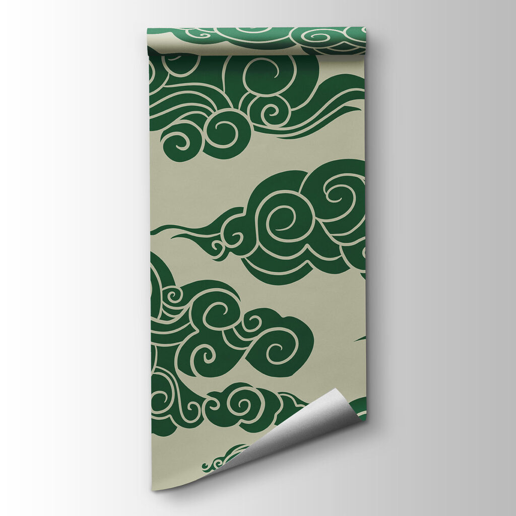 Pattern of green clouds Pattern of green clouds