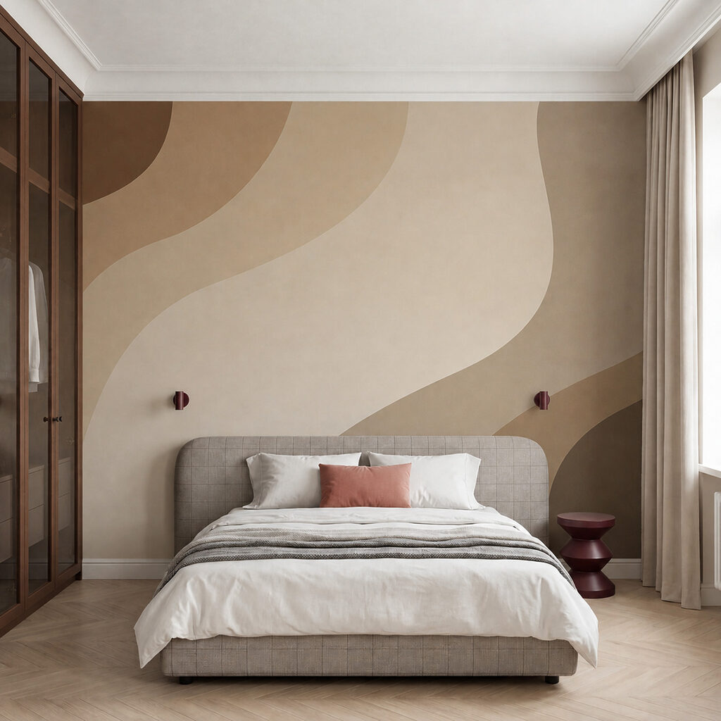 White and brown wavy pattern
