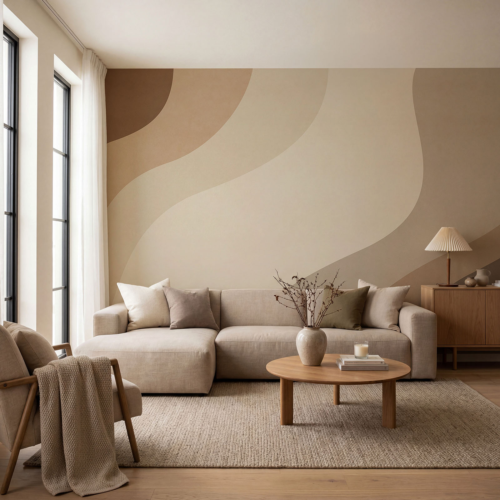 White and brown wavy pattern
