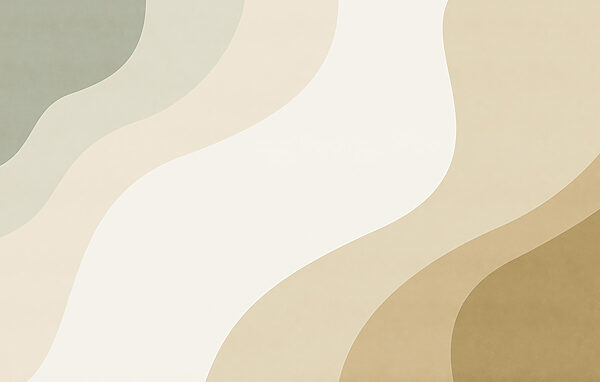 White and tan wavy lines