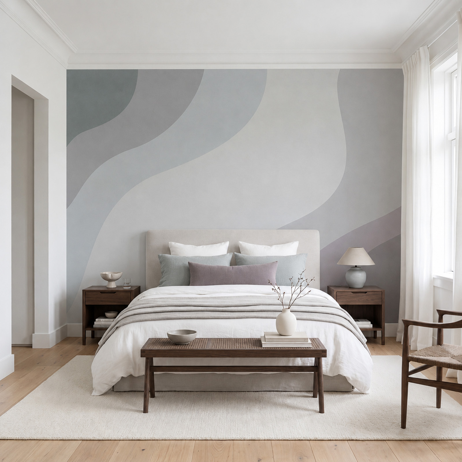 White and grey wavy pattern White and grey wavy pattern