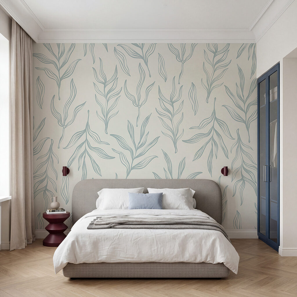 Pattern of leaves on a white background Pattern of leaves on a white background