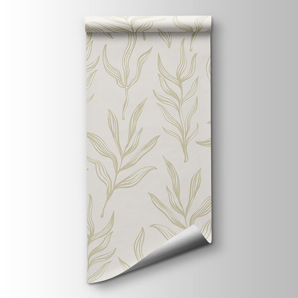 Pattern of leaves on a white background