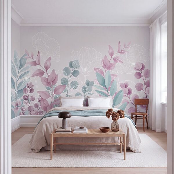 Serene pastel botanical illustration Serene pastel botanical illustration