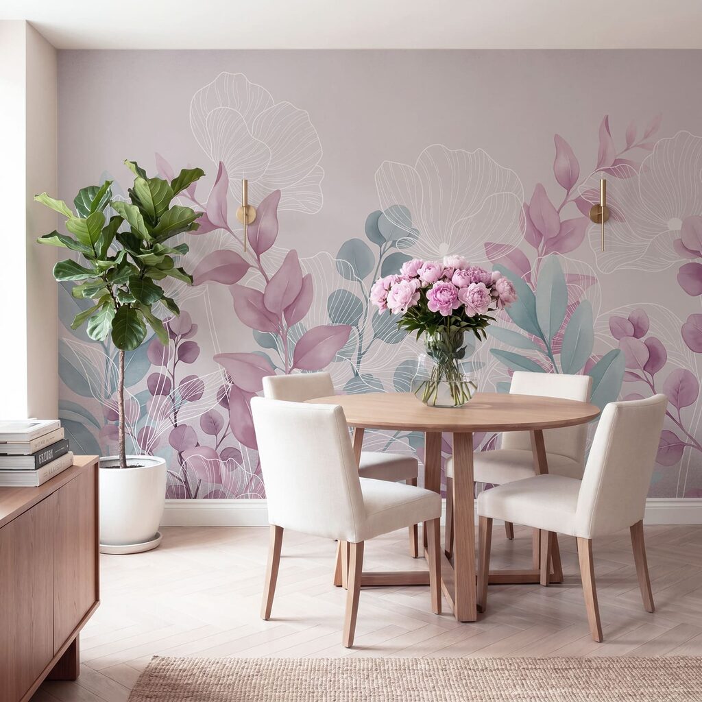 Serene pastel botanical illustration Serene pastel botanical illustration