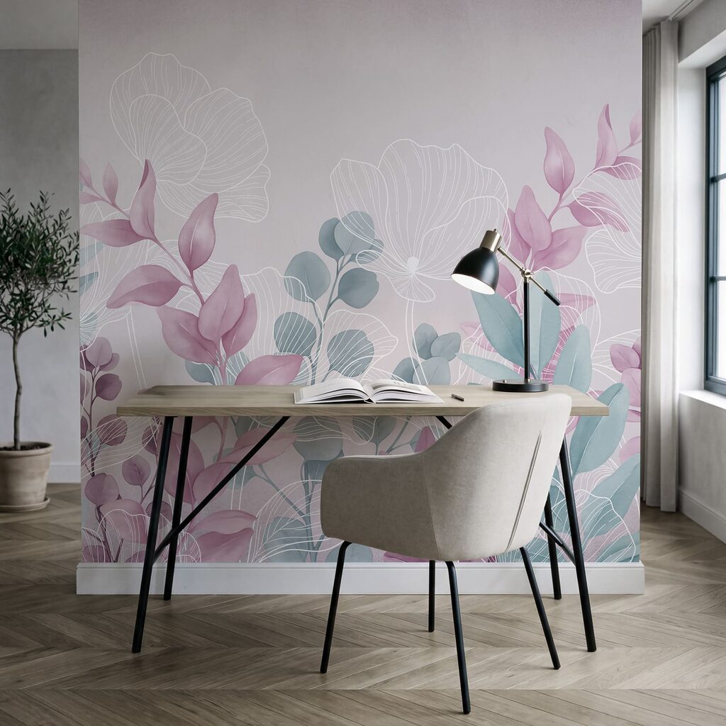 Serene pastel botanical illustration Serene pastel botanical illustration