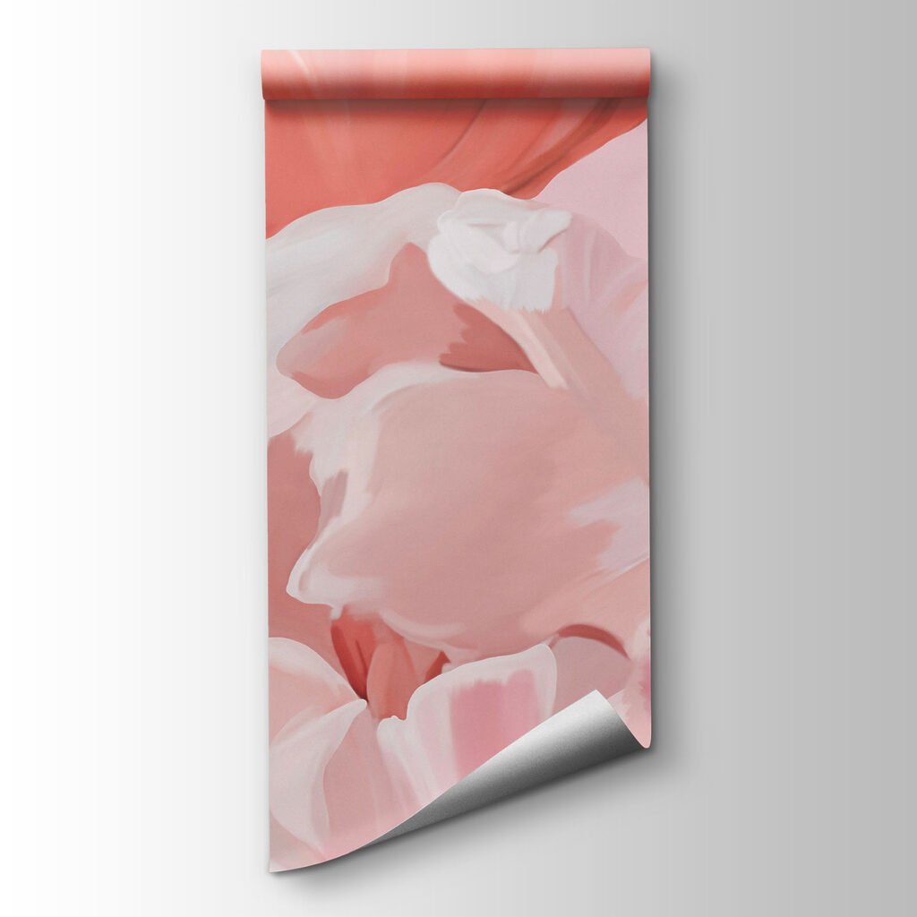 Soft pink tulips in full bloom