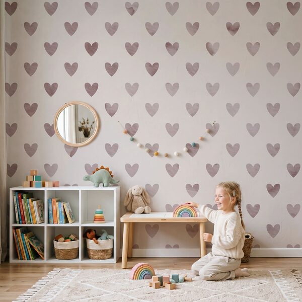 Pattern of hearts on a white background Pattern of hearts on a white background