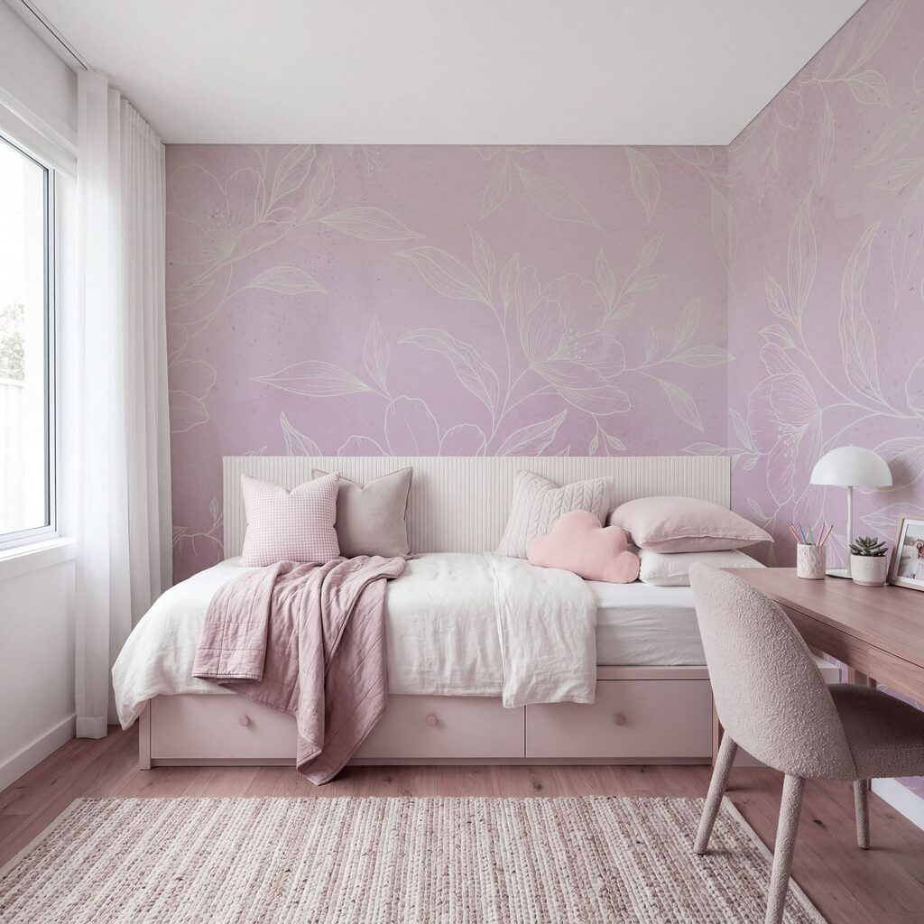 Pink and white floral pattern Pink and white floral pattern
