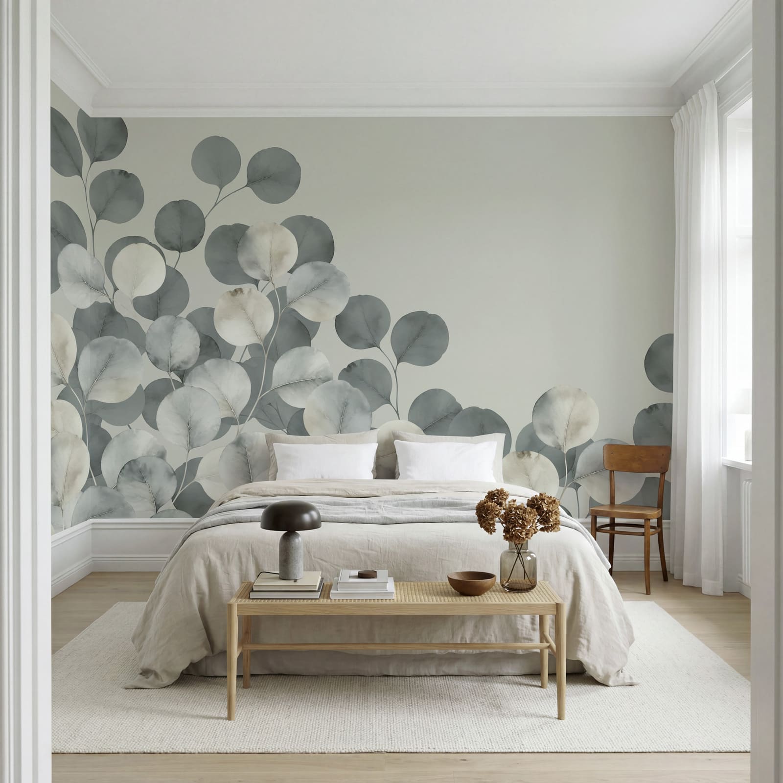 Calm leaves in soft hues