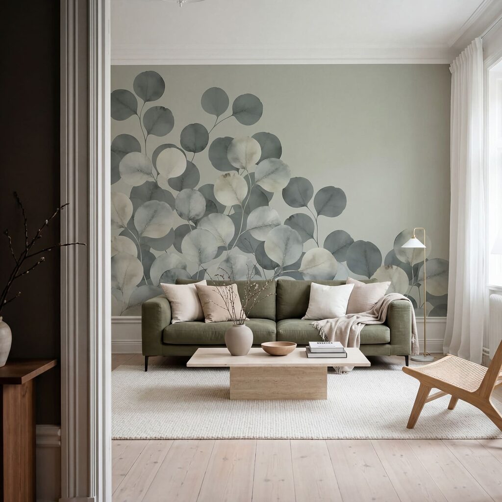 Calm leaves in soft hues