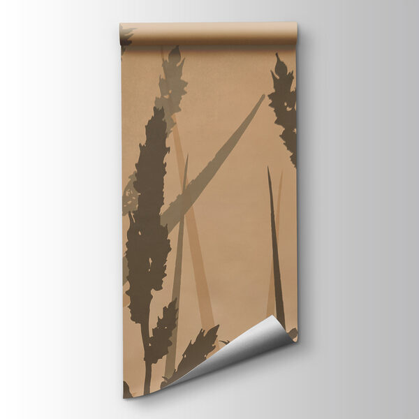 Tall grass in a foggy field