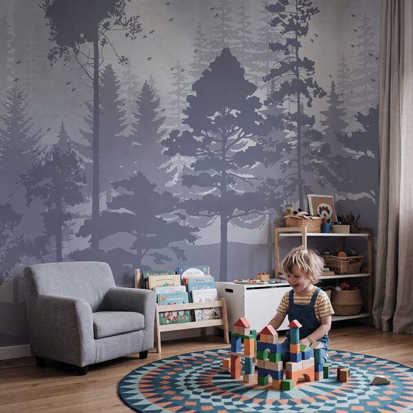 Wall mural Group of trees in a foggy forest (SKU: t01007v4) Wall mural Wall mural Group of trees in a foggy forest (SKU: t01007v4)