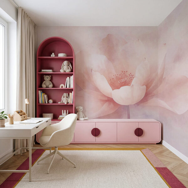 Wall mural Delicate bloom in soft pastel hues (SKU: t01008v2) Wall mural Wall mural Delicate bloom in soft pastel hues (SKU: t01008v2)