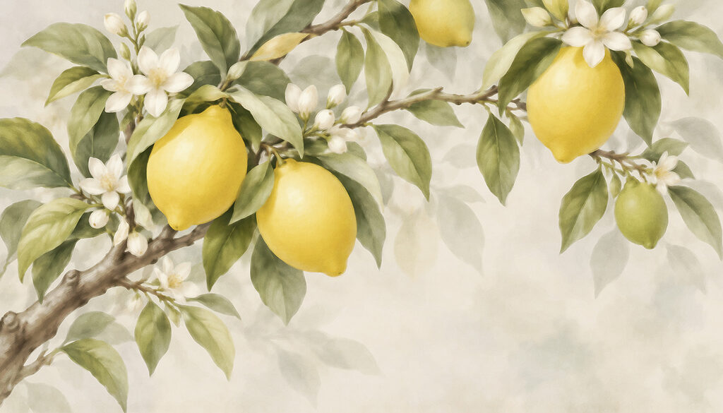 Lemons on a tree branch Lemons on a tree branch