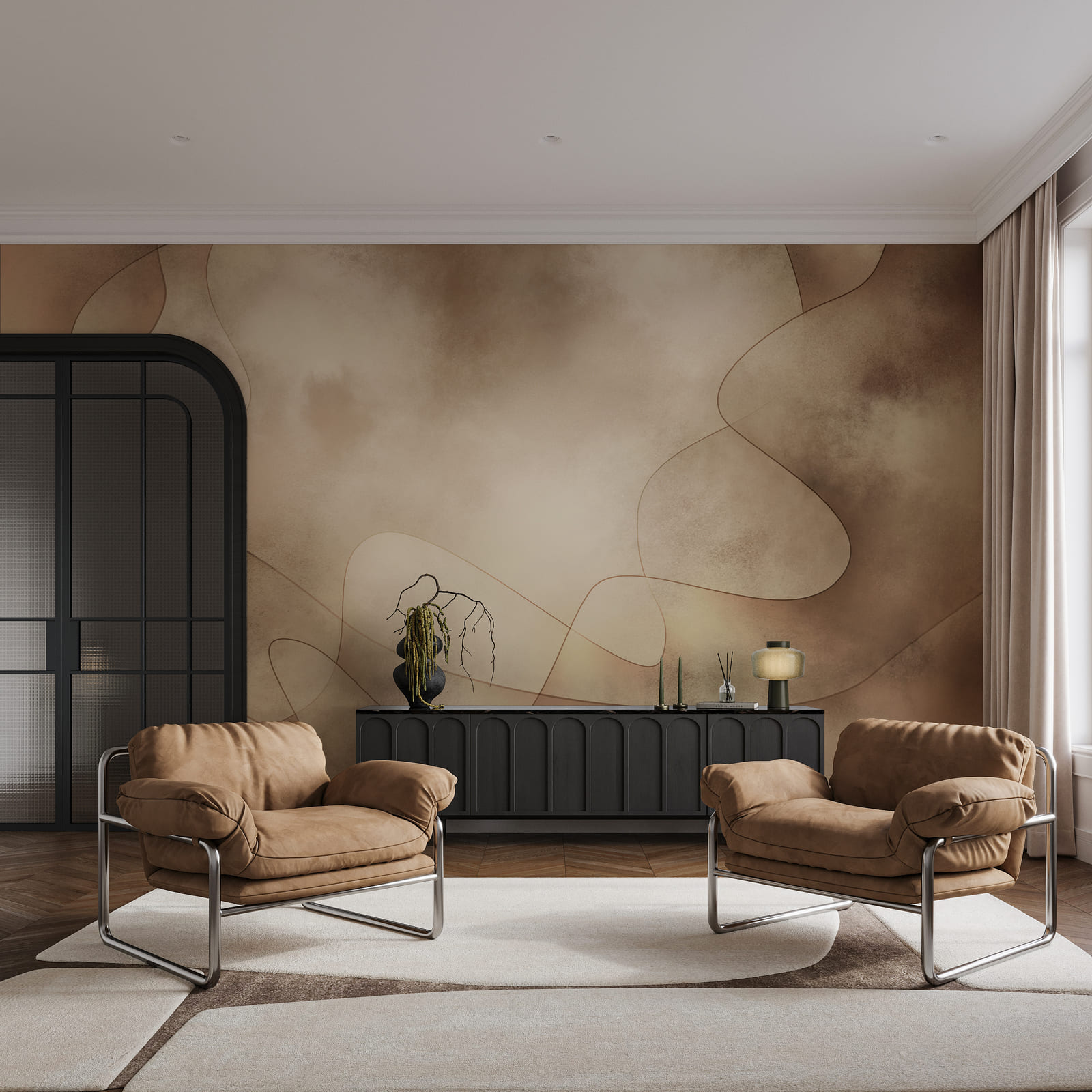 Brown and white background