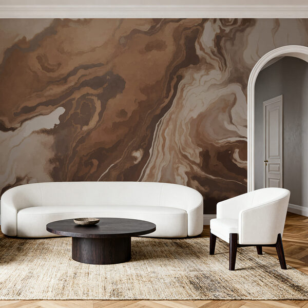 Wall mural Organic swirls in warm hues (SKU: t01021) Wall mural Wall mural Organic swirls in warm hues (SKU: t01021)